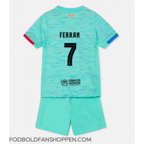 Barcelona Ferran Torres #7 Tredjetrøje Børn 2023-24 Kortærmet (+ Korte bukser)